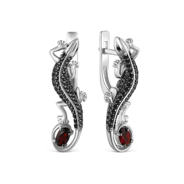 Серьги с английским замком из серебра