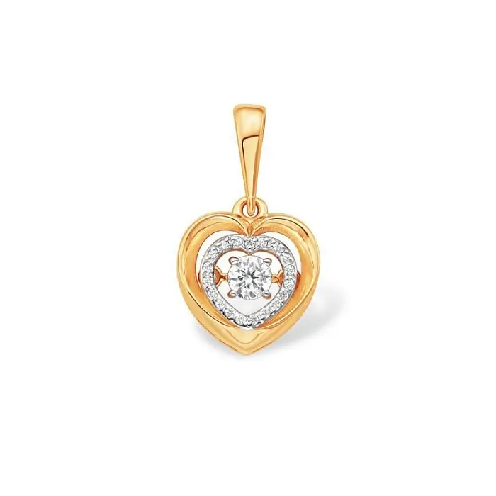 Подвеска декоративная из красного золота