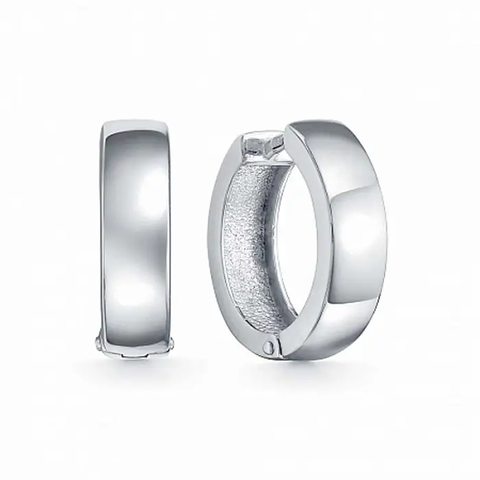 Серьги с английским замком из серебра