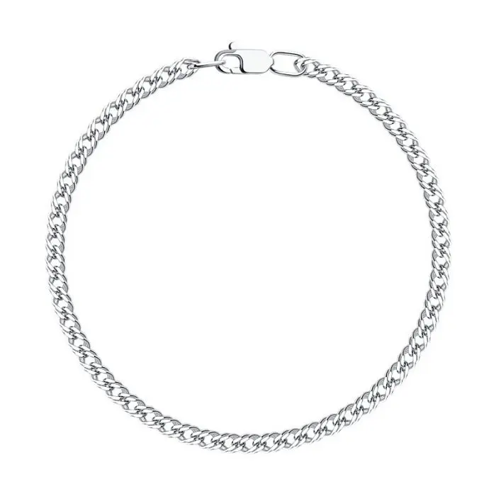 Браслет цепочный из серебра