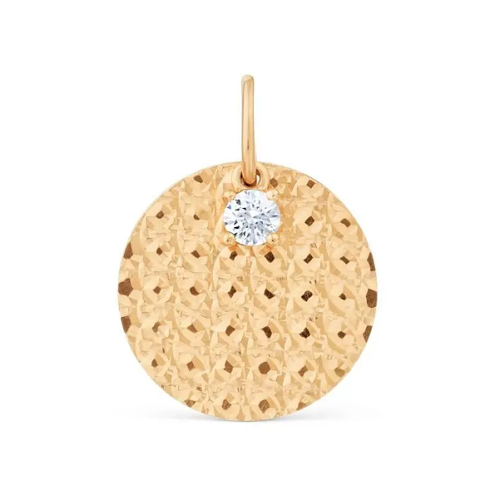 Подвеска декоративная из красного золота