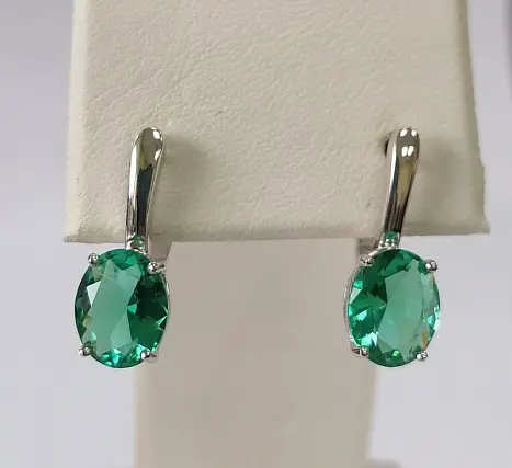 Серьги с английским замком из серебра