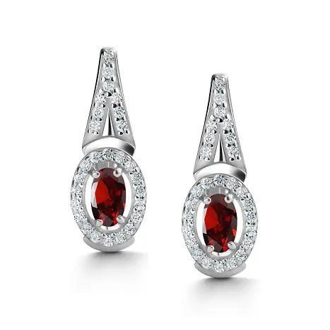 Серьги с английским замком из серебра