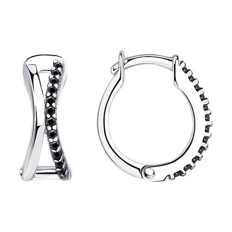 Серьги с английским замком из серебра