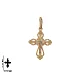 Подвеска крест из комбинированного золота