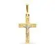 Подвеска крест из желтого золота