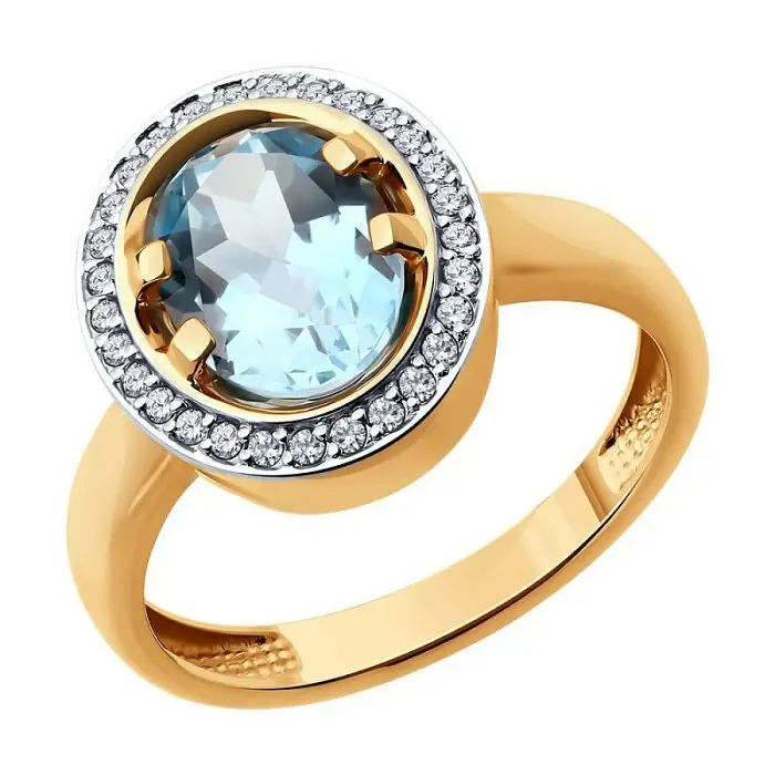 Кольцо декоративное из красного золота