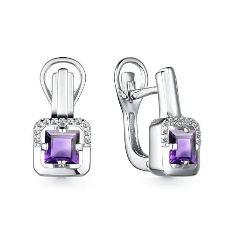 Серьги с английским замком из серебра