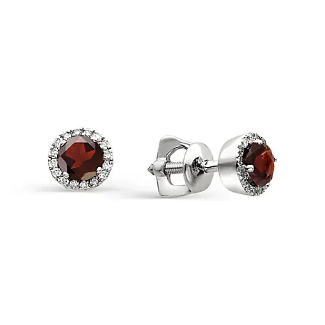 Серьги пуссеты из серебра