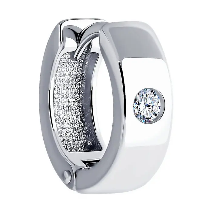 Серьги конго из серебра