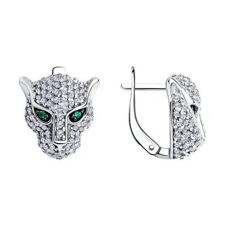 Серьги с английским замком из серебра