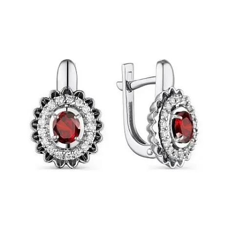 Серьги с английским замком из серебра