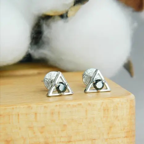 Серьги пуссеты из серебра