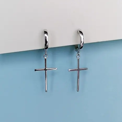Серьги подвесные из серебра