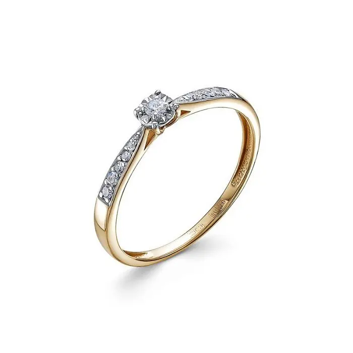 Кольцо помолвочное из комбинированного золота Кольцо помолвочное из комбинированного золота