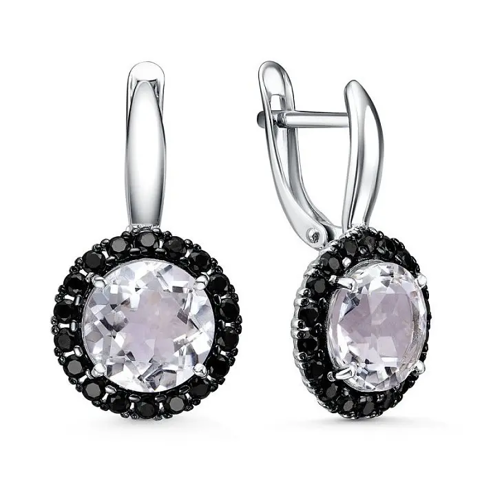 Серьги с английским замком из серебра