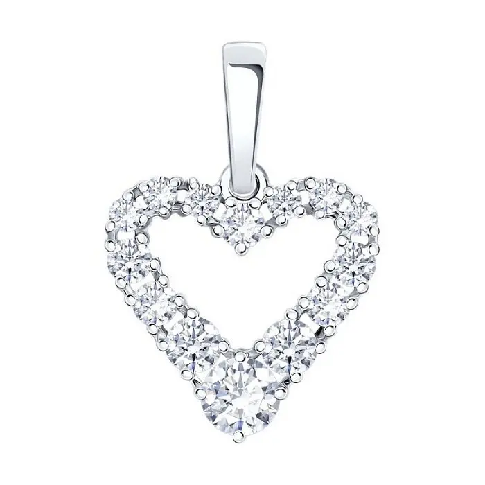 Подвеска декоративная из белого золота