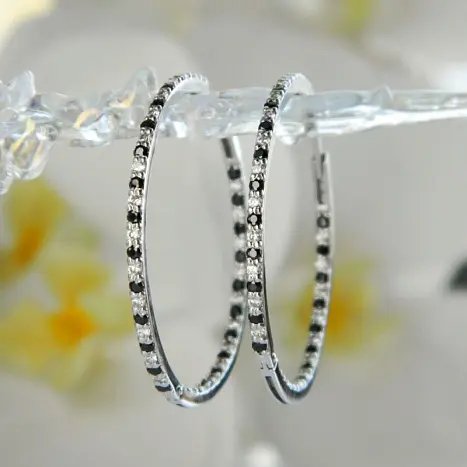 Серьги конго из серебра