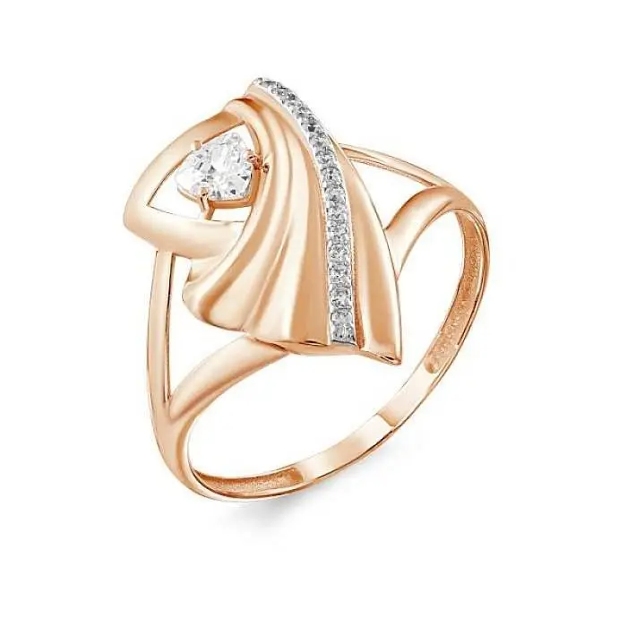 Кольцо декоративное из красного золота