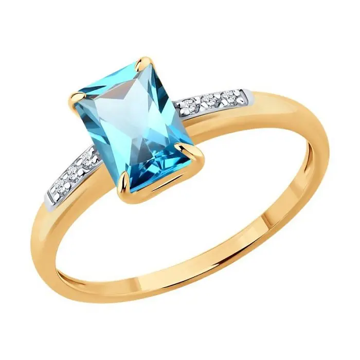 Кольцо декоративное из красного золота