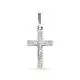 Подвеска крест из белого золота