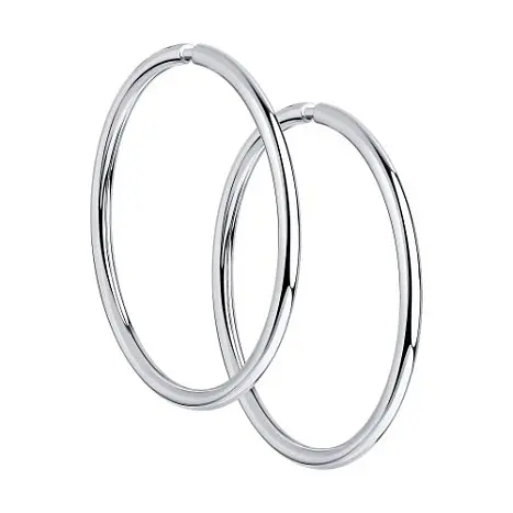 Серьги конго из серебра