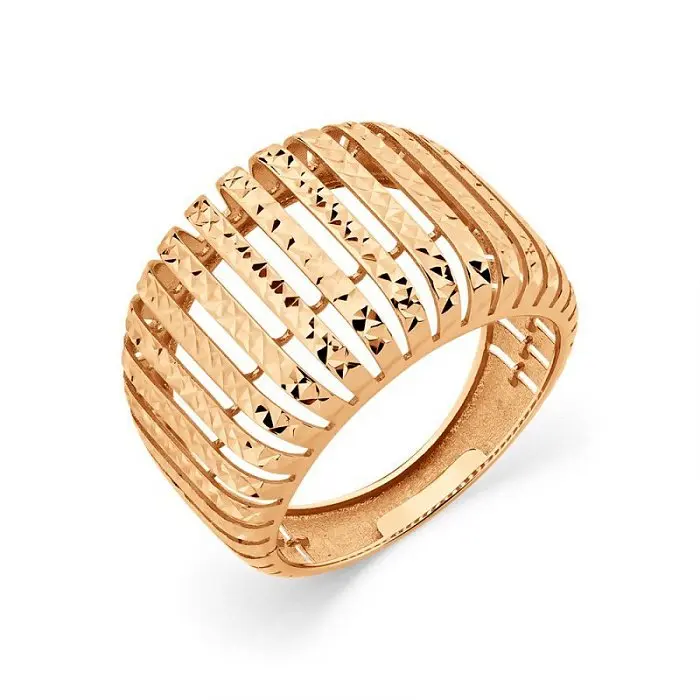 Кольцо декоративное из красного золота