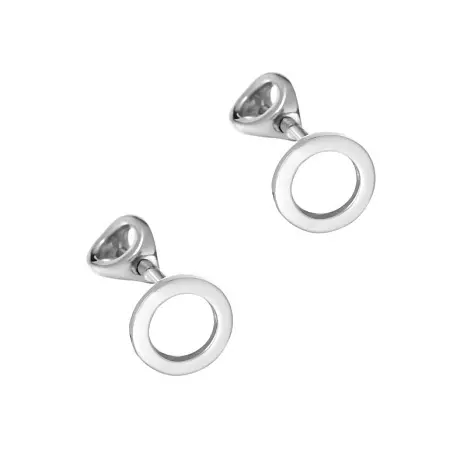 Серьги пуссеты из серебра