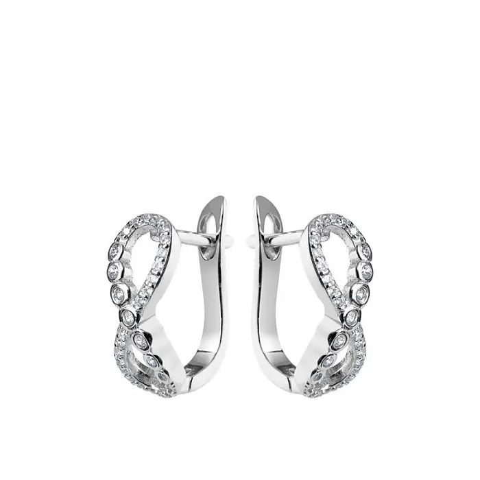 Серьги с английским замком из серебра