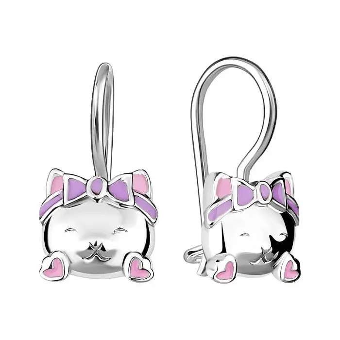 Серьги детские из серебра вид 1