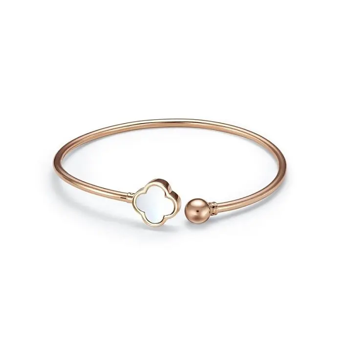 Браслет жесткий из красного золота