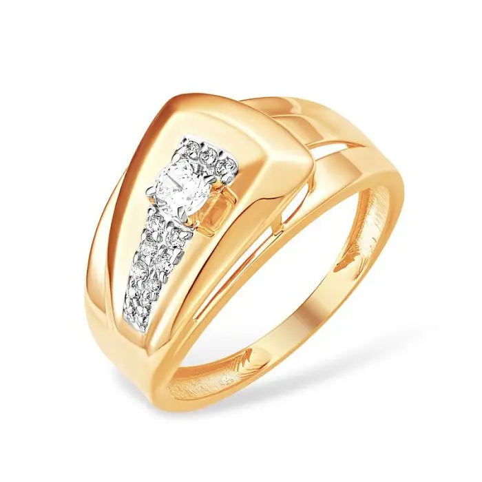 Кольцо декоративное из красного золота