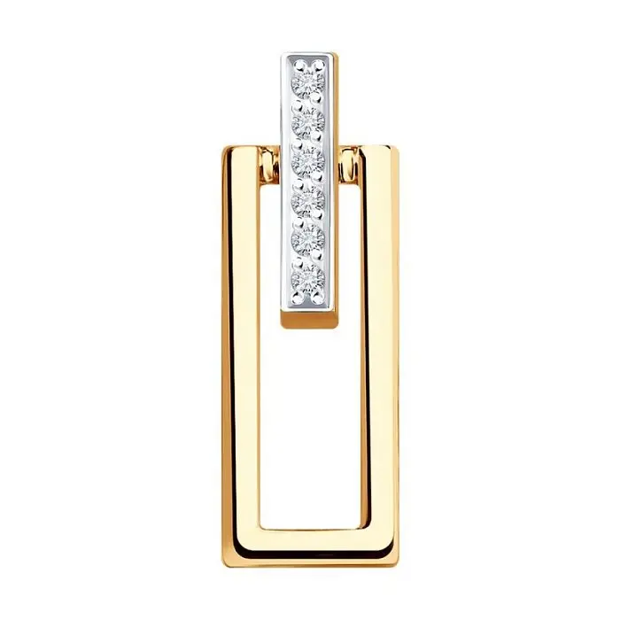 Подвеска декоративная из красного золота