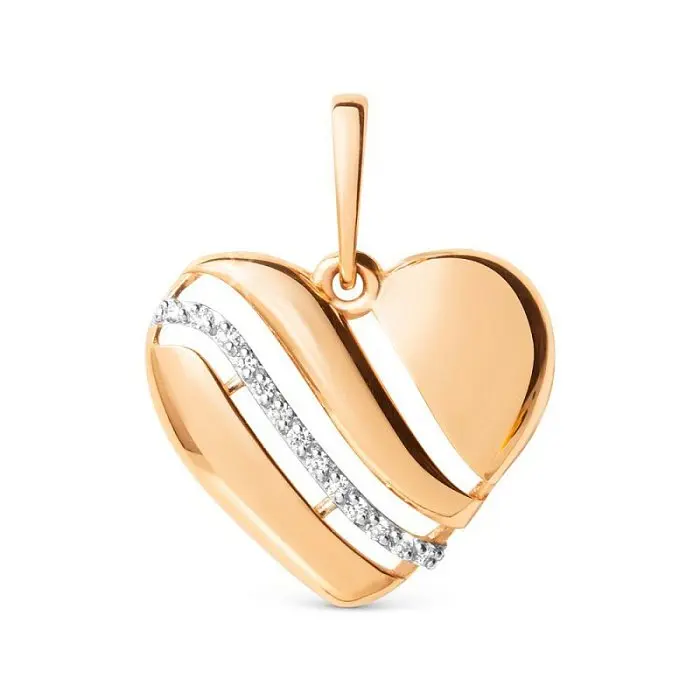 Подвеска декоративная из красного золота