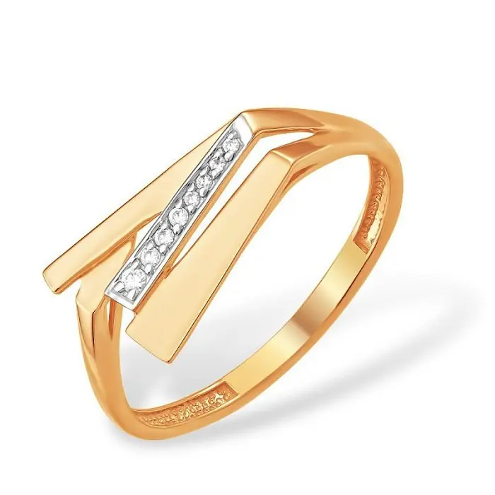 Кольцо декоративное из красного золота