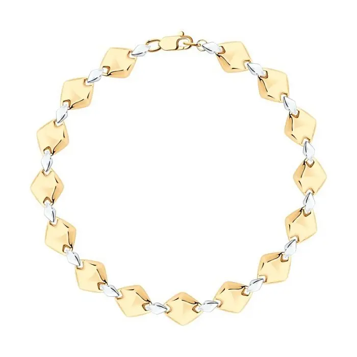 Браслет декоративный из комбинированного золота