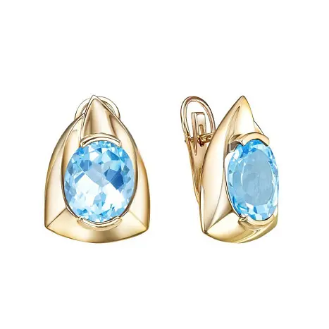 Серьги с английским замком из красного золота