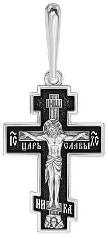 Подвеска крест из серебра