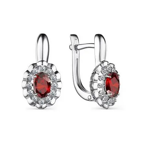 Серьги с английским замком из серебра