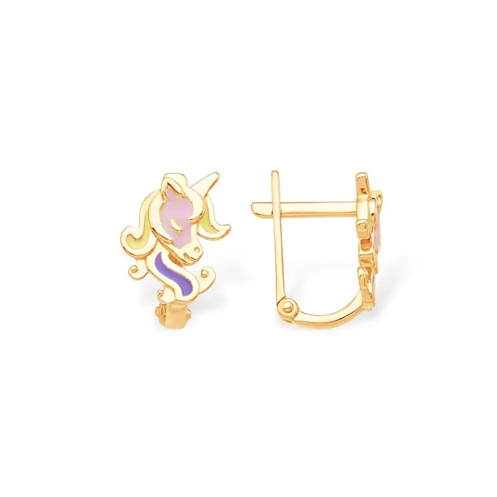 Серьги детские из красного золота