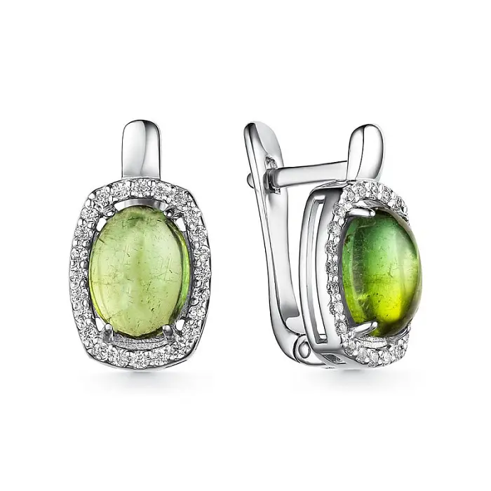 Серьги с английским замком из серебра