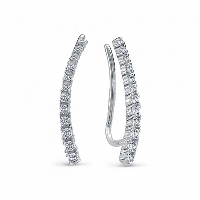 Серьги зажимы из серебра