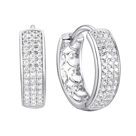Серьги с английским замком из серебра