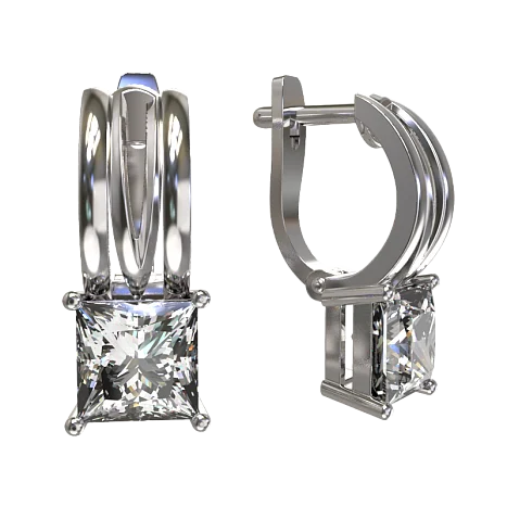Серьги с английским замком из серебра