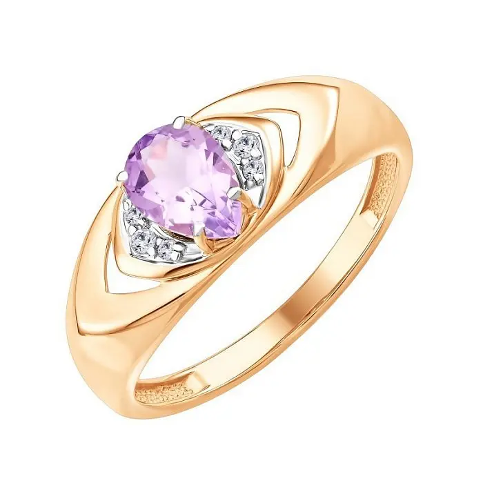 Кольцо декоративное из красного золота