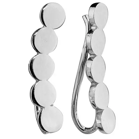 Серьги зажимы из серебра