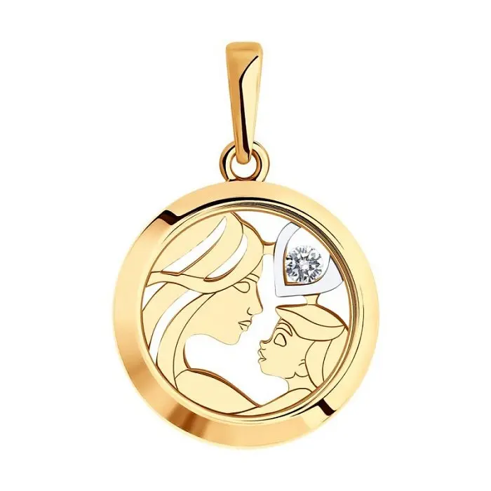 Подвеска декоративная из красного золота вид 1