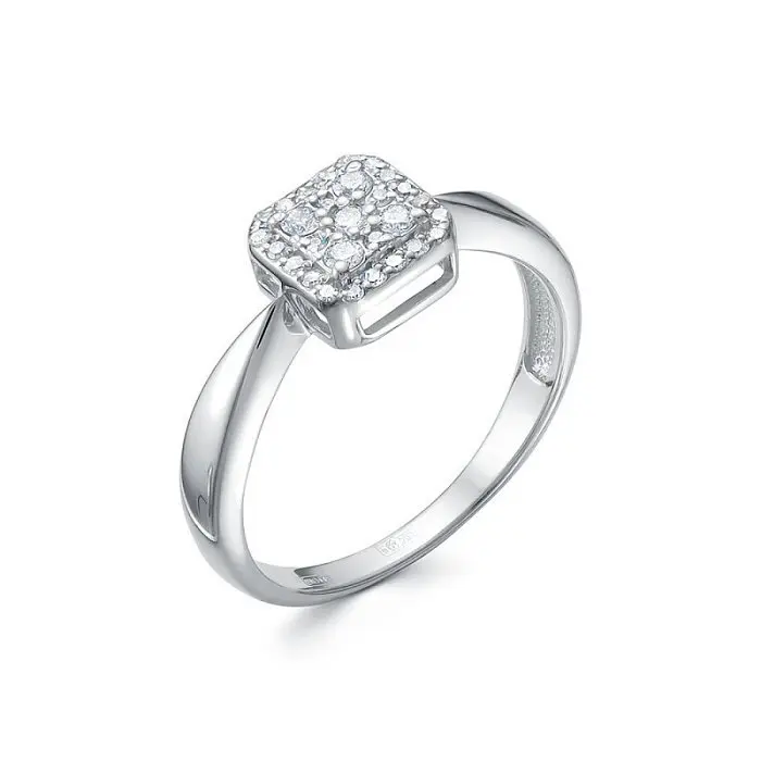 Кольцо декоративное из белого золота