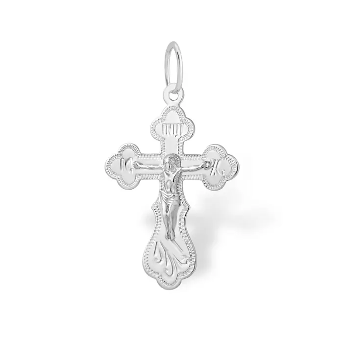 Подвеска крест из серебра