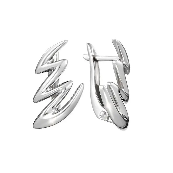 Серьги с английским замком из серебра